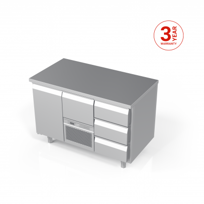 Cooling Counter with 4 Drawers and 1 Door, -5 ... +8 °C